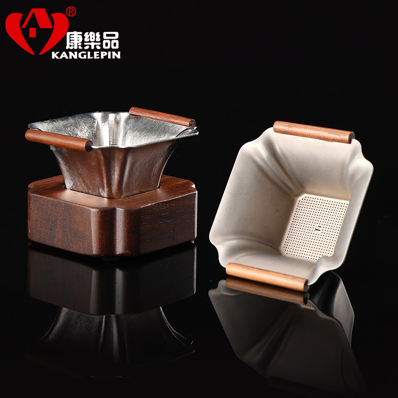 康乐品2025新款纯钛钛灰茶漏茶滤