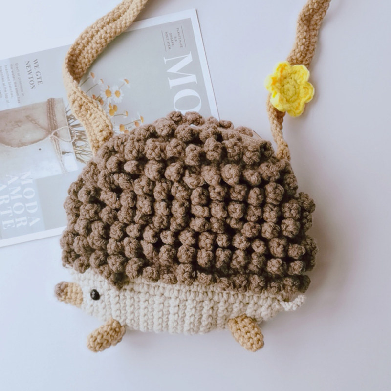 胖丫手作 小红书同款手工编织包包diy材料包小刺猬斜挎包自制礼物