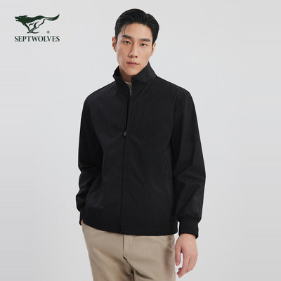 七匹狼休闲立领痞帅软壳夹克