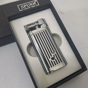 新款司派克SPUNK创意金属烟斗图打火机 充气气体斜火砂轮点火送礼