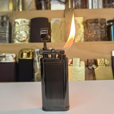 Spunk司派克侧点火斜火砂轮打火点烟斗打火机金属充气创意送男友