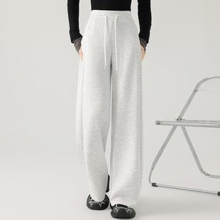 女2025秋季 运动裤 新款 宽松高腰小个子休闲裤 one 阔腿卫裤 more美式