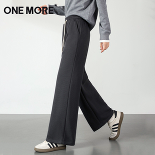 more加厚卫裤 子小个子灰色糯米裤 女冬季 2025超火加绒裤 新款 one