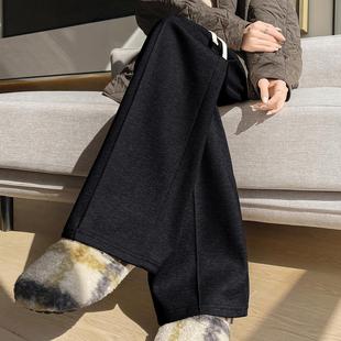 more直筒加绒休闲裤 长裤 女2025年冬季 加厚保暖高腰阔腿裤 新款 one