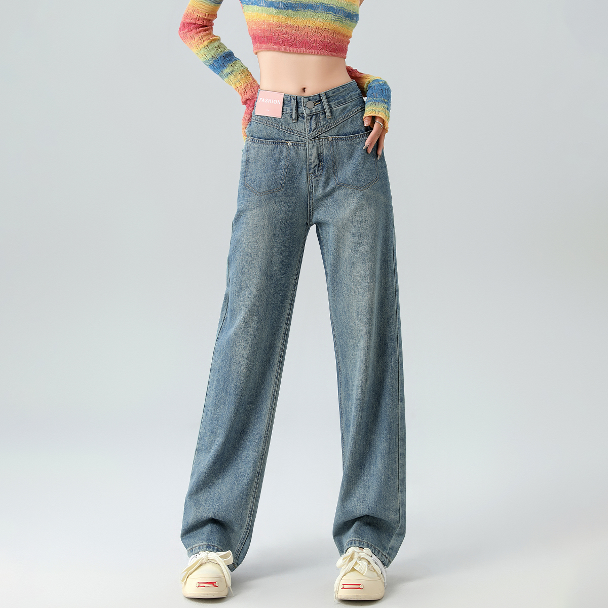 oneMore秋季新款牛仔裤