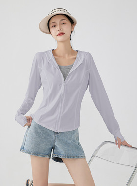 one more收腰防晒衣女士2025夏季防紫外线冰丝显瘦户外修身防晒服