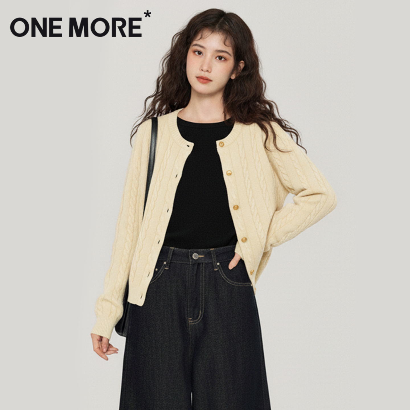 onemore针织开衫外套