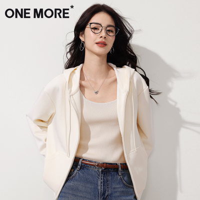 onemore加绒卫衣外套女款