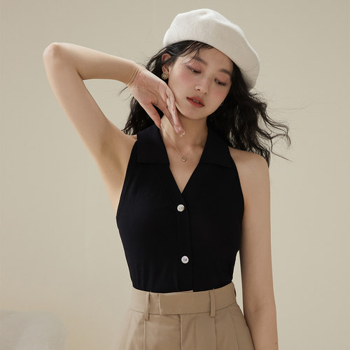 法式上衣ONEMORE吊带背心高级感