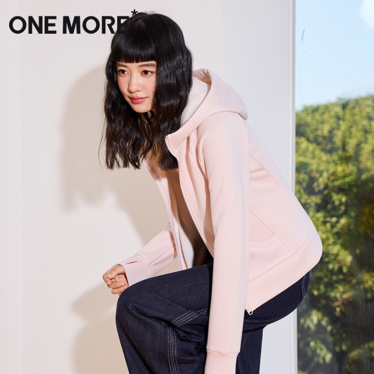 one more加绒卫衣外套女士2025新款空气层衣服冬季加厚粉色上衣Y,女装/女士精品,卫衣/绒衫,淘宝优惠券,粉丝福利购,淘宝优惠卷