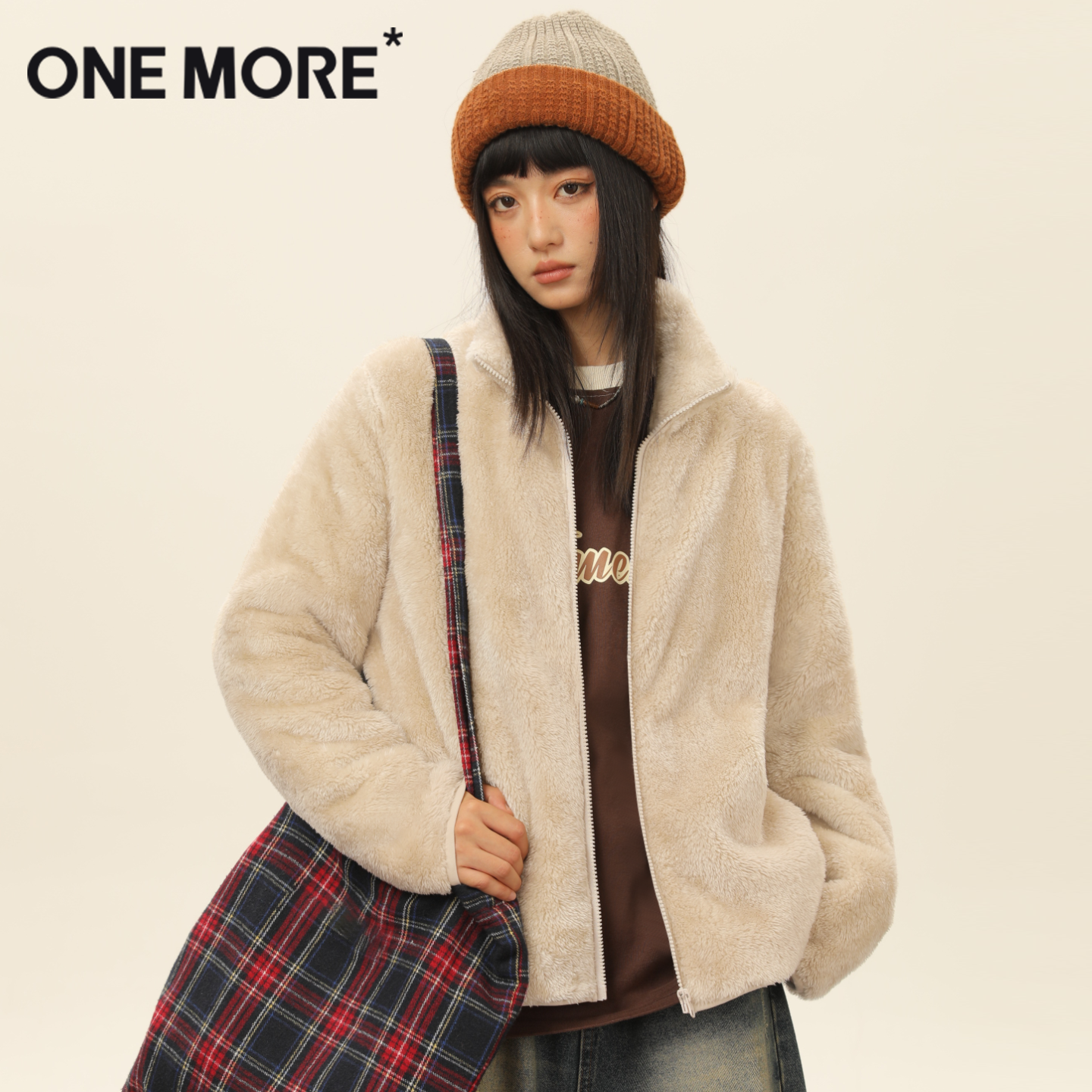 onemore摇粒绒外套女新款