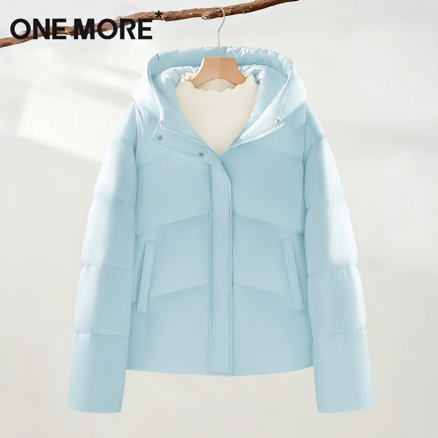onemore鸭绒面包羽绒服