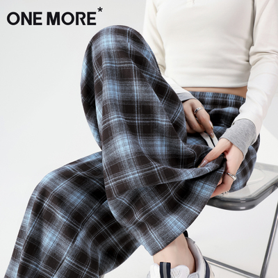 onemore格子裤女春秋季新款