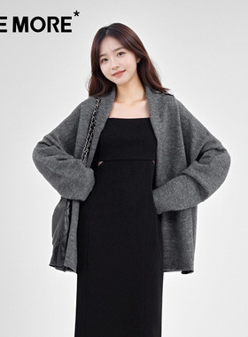one more慵懒风针织衫外套女2025新款秋冬氛围感时尚外套开衫
