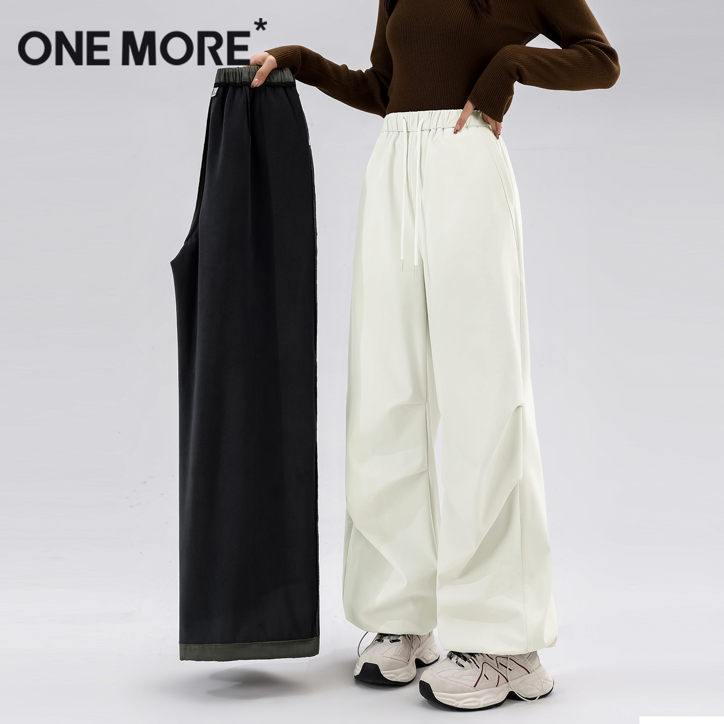 onemore阔腿伞兵裤子