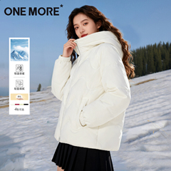 one more棉服女款冬季2025新款白色保暖棉袄小个子初冬夹棉外套Y