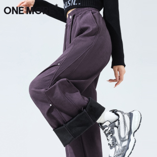 裤 女士小个子加绒工装 2025新款 秋冬季 one 加厚弯刀裤 more伞兵裤