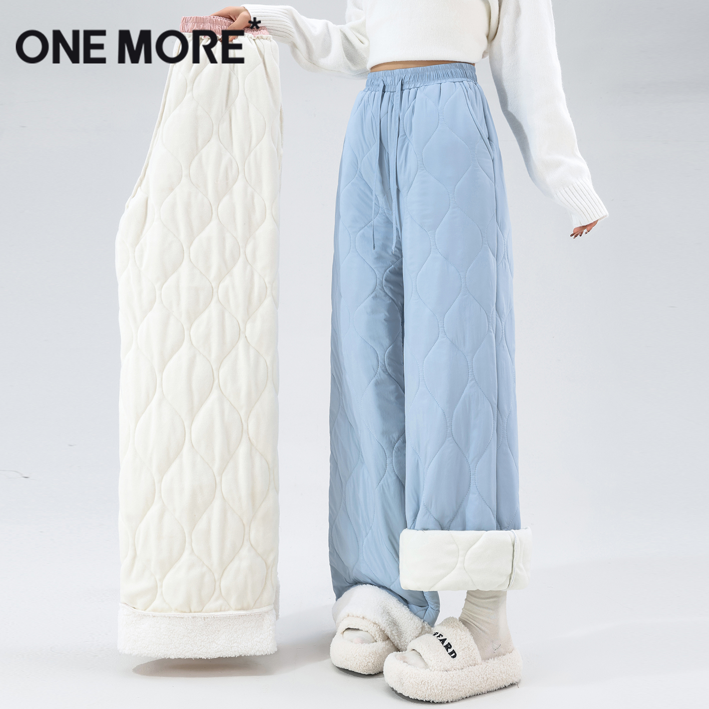 onemore加绒加厚棉裤