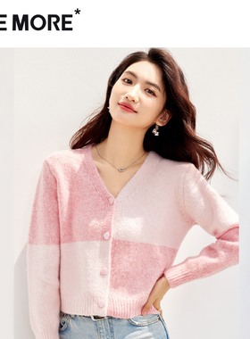 one more2025年秋冬季毛衣女孩温柔文墨小清新休闲长袖上衣针织衫