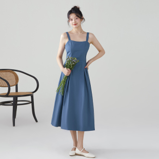 法式 one more2025夏季 新款 度假裙 吊带连衣裙女气质高级感内搭修身