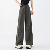more运动阔腿裤 女2025年夏季 高腰宽松显瘦百搭束脚工装 one 哈伦裤