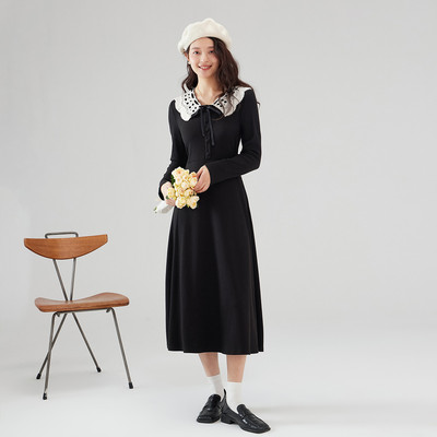 针织连衣裙女2025冬季新款