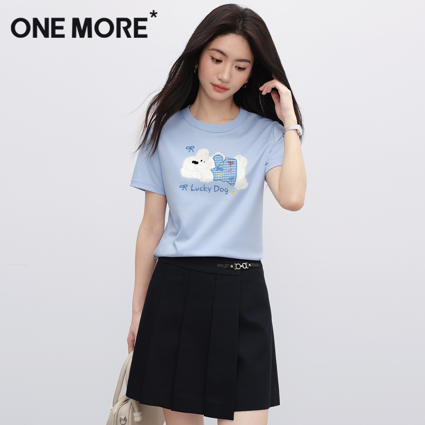 onemore抗菌正肩短袖t恤
