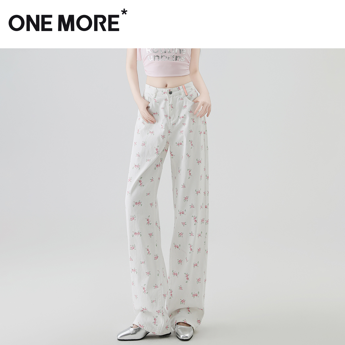 ONEMORE直筒长裤高腰