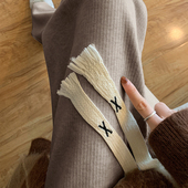 more2025年秋季 垂感阔腿长裤 新款 女高腰显瘦百搭窄版 子 休闲裤 one