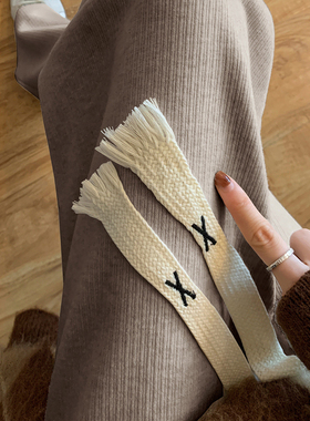 one more2025年秋季新款休闲裤女高腰显瘦百搭窄版垂感阔腿长裤子