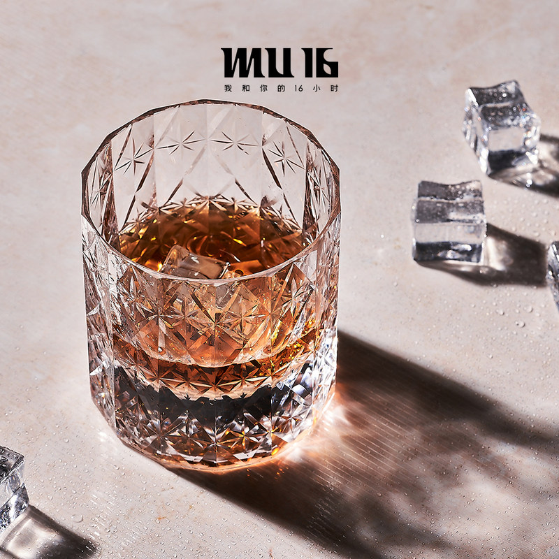 轻奢高级水晶玻璃威士忌酒杯