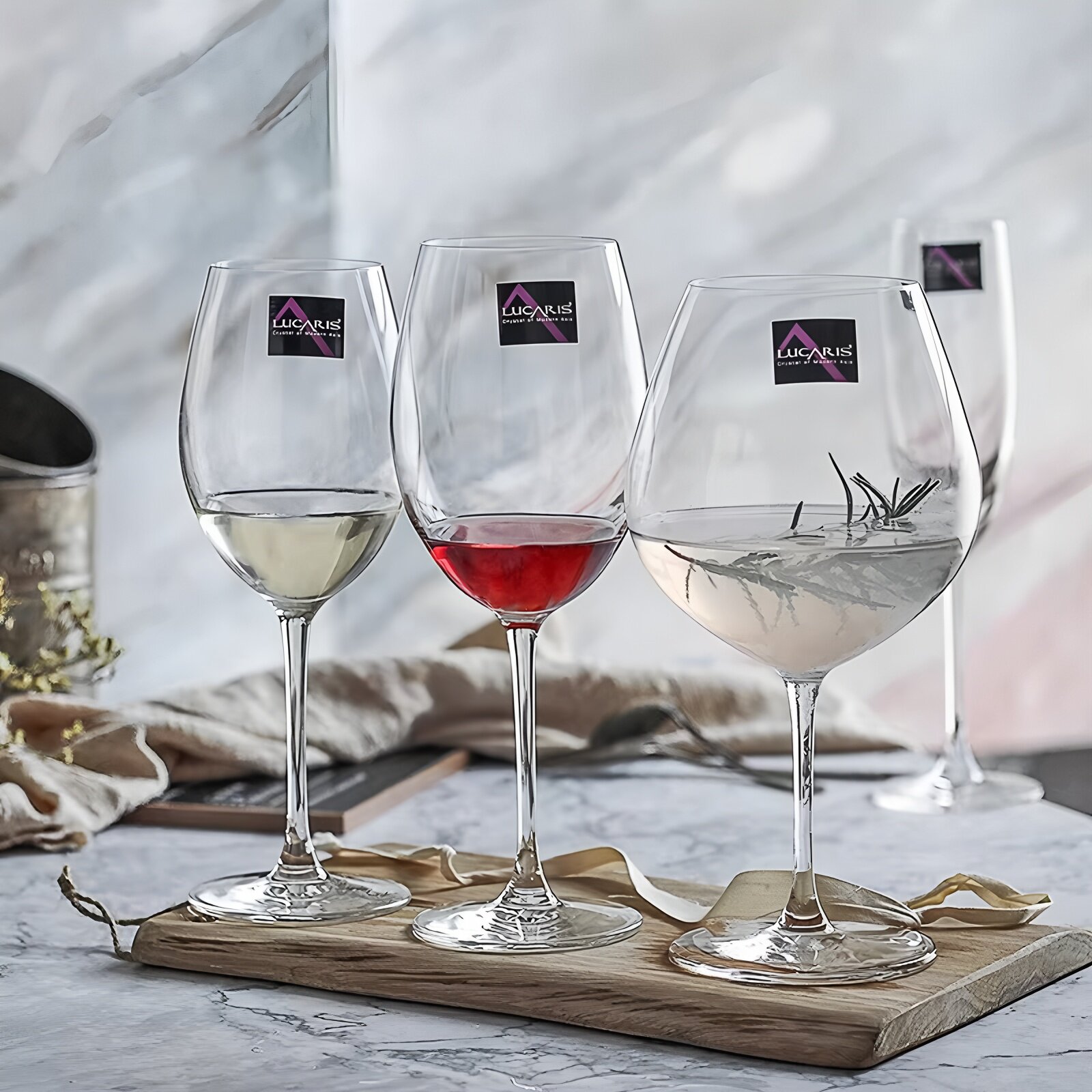 Lucaris进口无铅水晶玻璃红酒杯家用葡萄酒杯波尔多杯香槟酒杯
