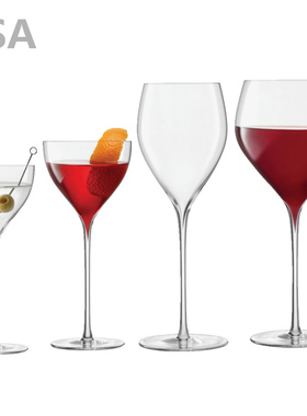 英国LSA进口Savoy手工制红酒杯水晶玻璃创意轻奢鸡尾酒杯利口酒杯