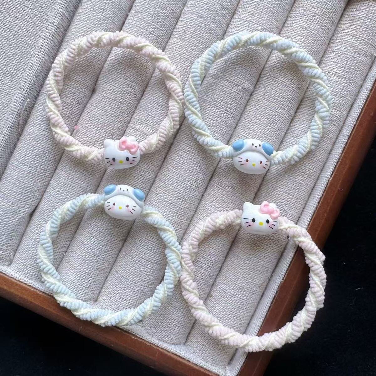 小猫头绳甜美发圈情侣手链少女心小皮筋送给男朋友皮套可爱发饰女