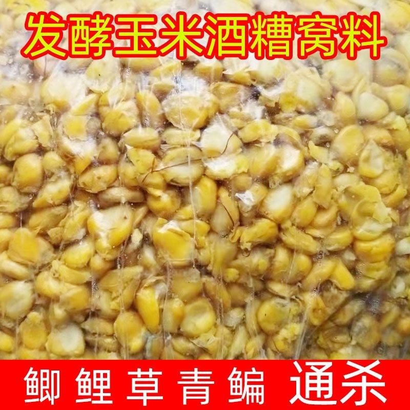 发酵老坛玉米酒糟饵料钓鱼野钓鲫鱼鲤鱼草鱼青鱼窝料打窝颗粒