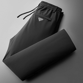 松紧腰绅缩直筒羽绒裤 男士 外穿 加厚户外防水御寒保暖白鹅绒裤 冬季