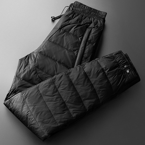 冬季轻盈弹力防水御寒保暖裤男女同款情侣小脚运动休闲羽绒裤外穿