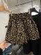 加肥加大码 300斤胖mm豹纹松紧腰短裤 时尚 欧货大版 减龄休闲裤 女潮