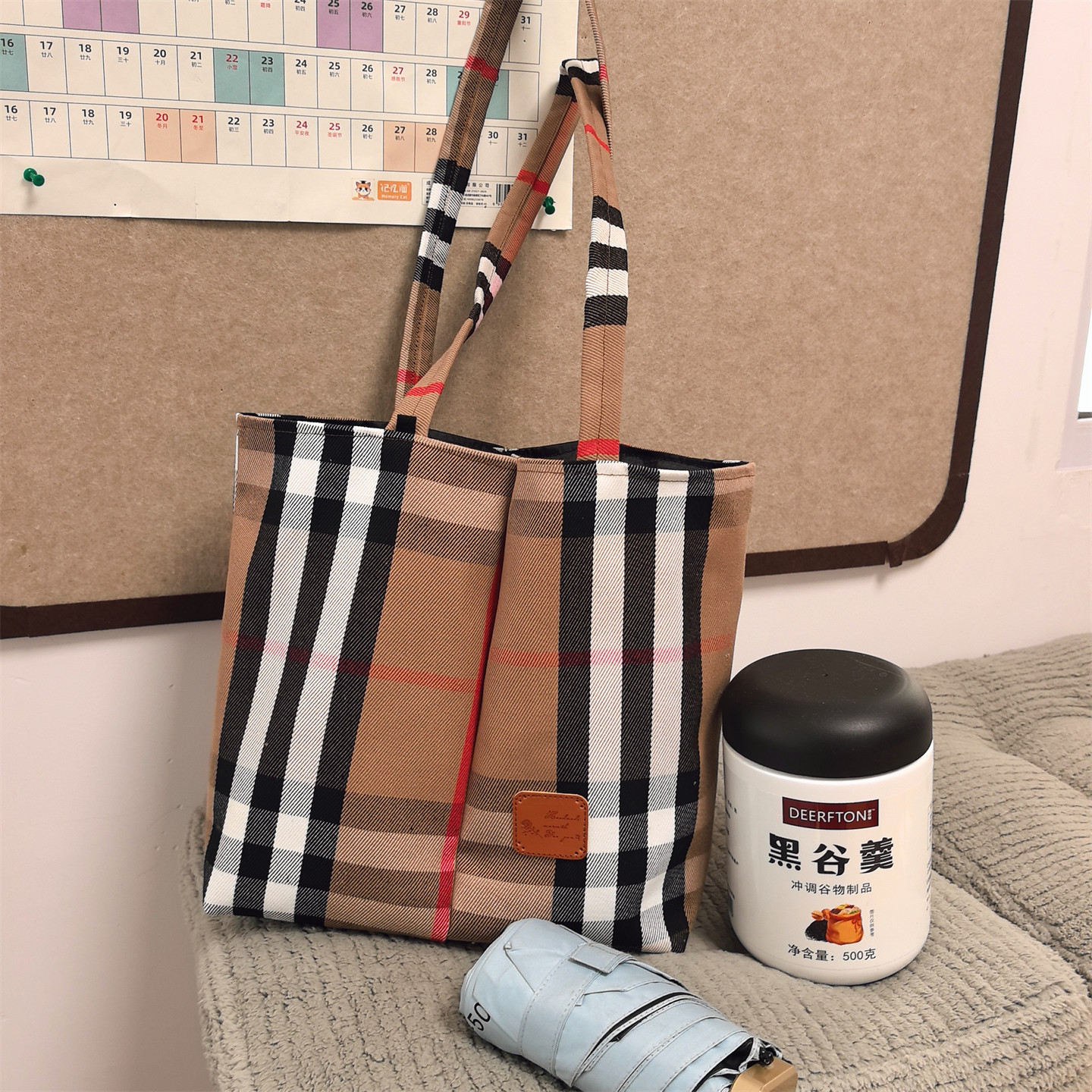 ins风杯套水杯袋春款手提通勤包包手拎包帆布袋单肩包焖烧杯袋大,餐饮具,杯套,淘宝优惠券,粉丝福利购,淘宝优惠卷