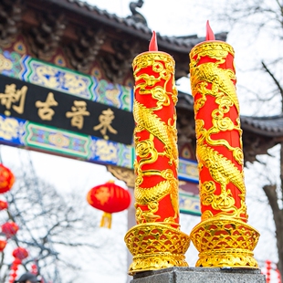 2026灵隐金田池马年本命年虎马鼠牛兔灵隐五福大殿节日贺卡花花灯