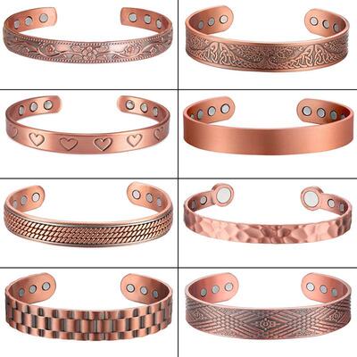 Pure Copper Magnetic Bracelet Men Arthritis Adjustable Magne