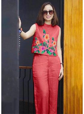 Southeast Asia Fashion Comfortable Casual Sleeveless Printed