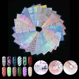 Manicure Art Sheet Sticker Nail Guide Stencil Curve Vinyl