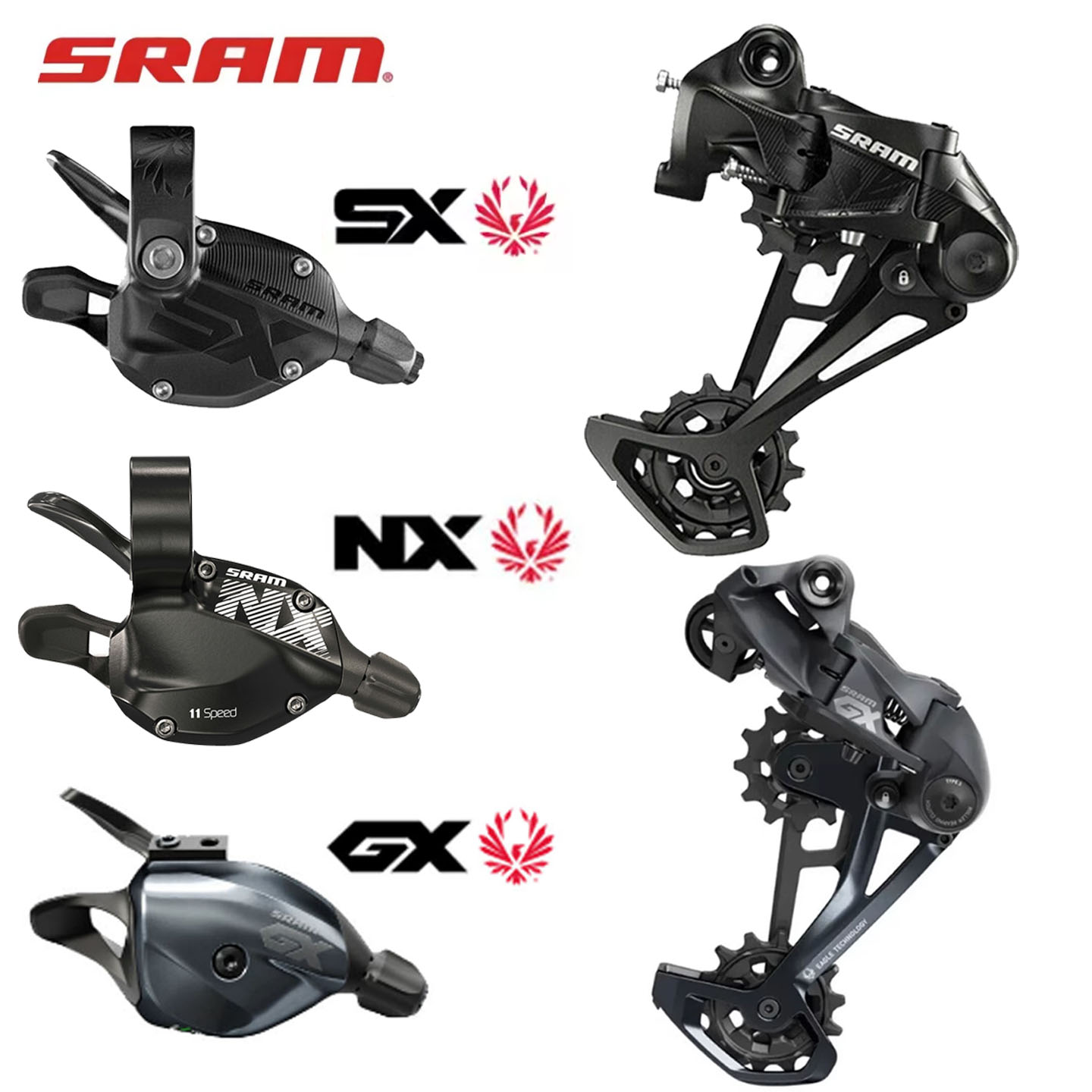 sram小套件分体后拨带锁变速器图片