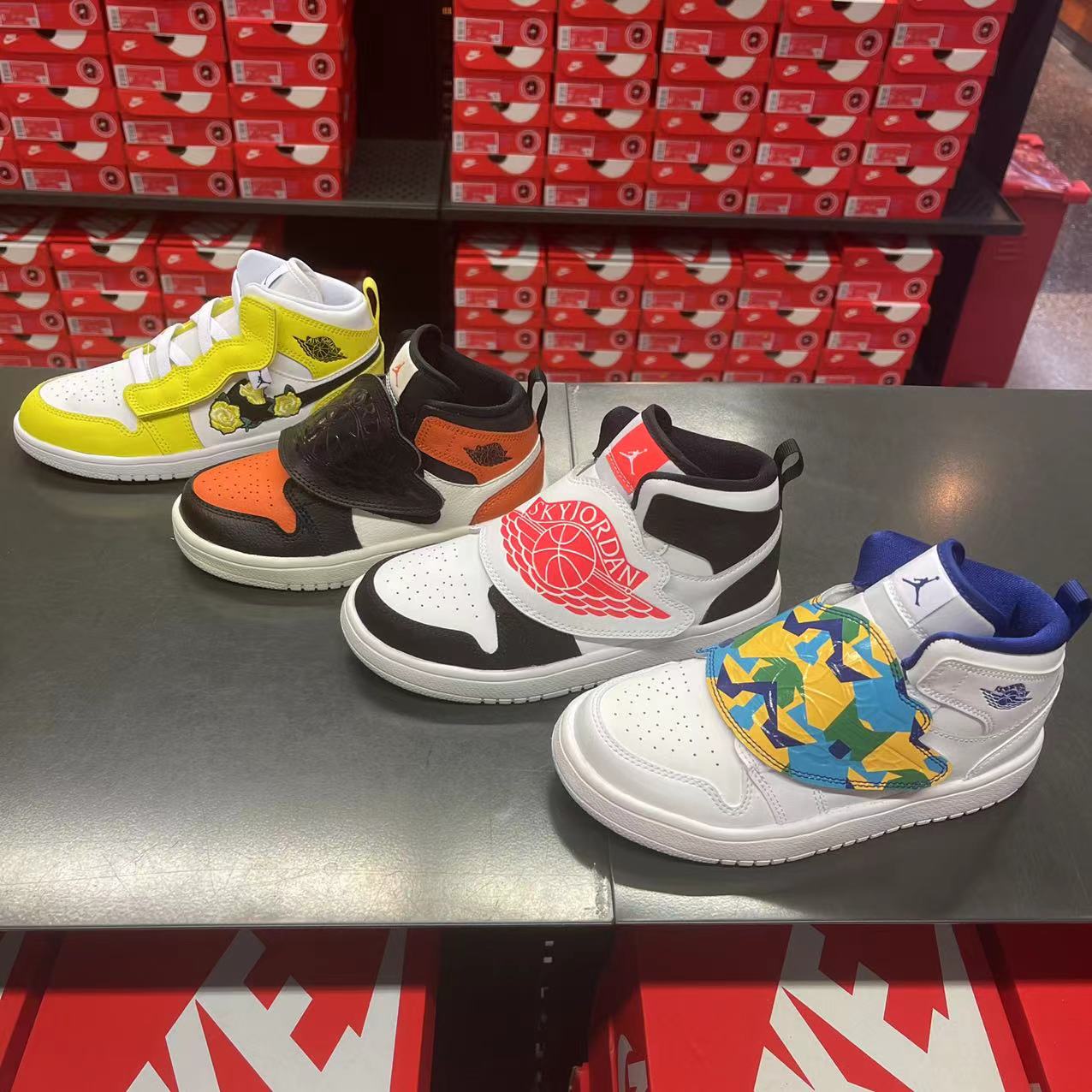 AJ1扣碎耐克儿童中帮运动休闲