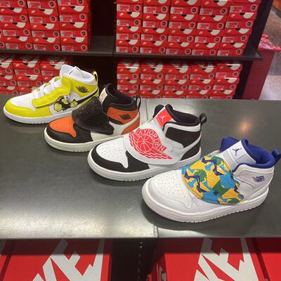 AJ1扣碎耐克儿童中帮运动休闲