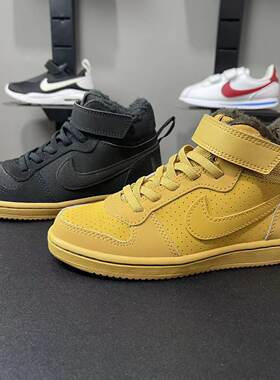 nike耐克男童女童加绒魔术贴板鞋