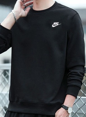 Nike/耐克 微标圆领长袖卫衣运动休闲舒适毛圈圆领套头BV2667-010