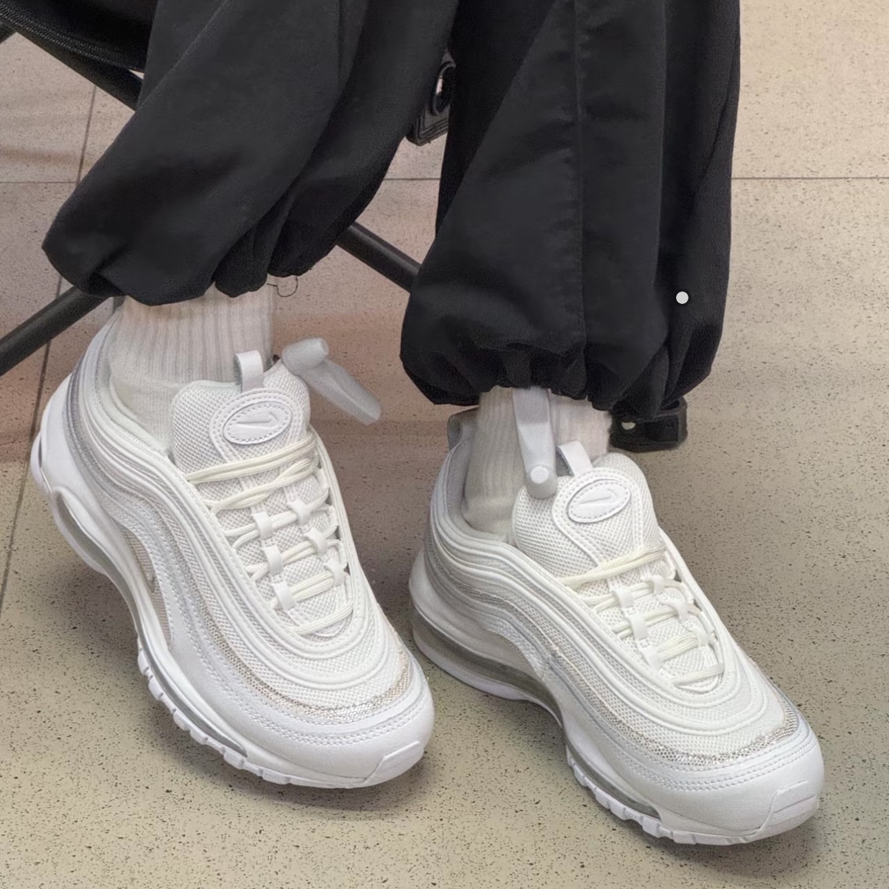 Nike/耐克AIR MAX 97白色子弹男女气垫复古休闲跑步鞋 921826-101
