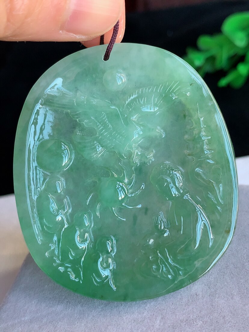 天然翡翠玉石a货观音佛公手镯芯缅甸翡翠